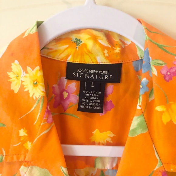 Vintage Jones New York floral tie front crop - Picture 5 of 8